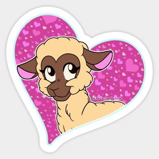 Sweet Sheep - Valentine's Day (Pink Sugar, Close-up) Sticker